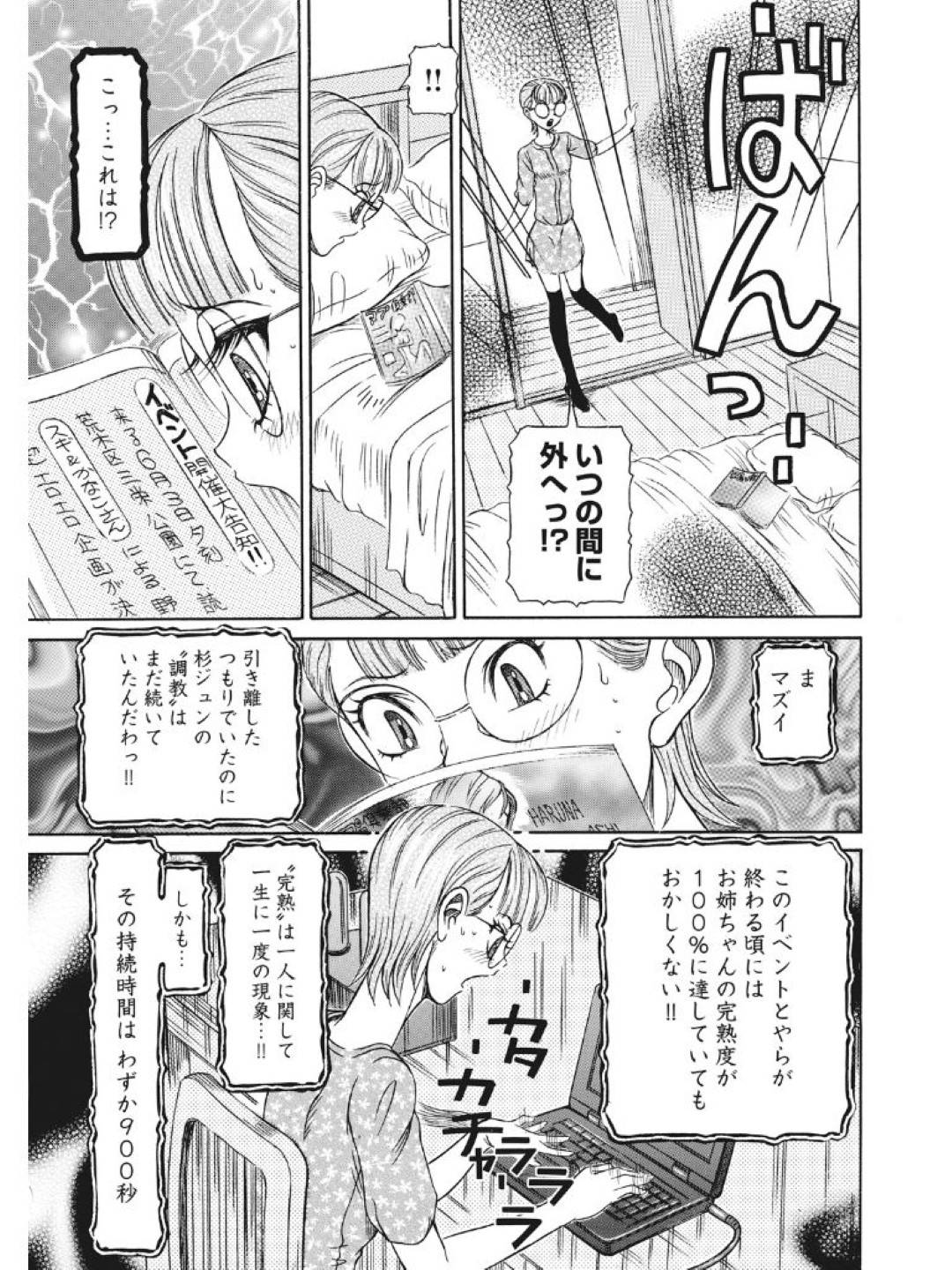 【エロ漫画】ど変態な催眠調教にされている野外ビッチしている人妻…浮気相手とバックで中出しセックスした後にど変態に集団セックスでトロ顔になっちゃう！【サガノヘルマー：発情被験体かなこ 進化プログラム—ヒト科補完姦察— 人妻記録 第8話】