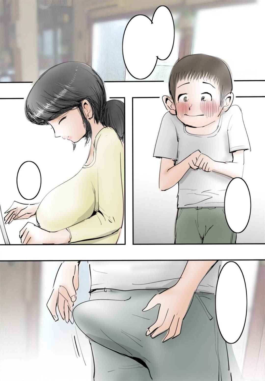 【エロ漫画】ひたすら息子のエッチな願いを叶えてくれるムッツリスケベな母親…フェラしたり乳首責めされちゃってトロ顔の中出しセックスでイチャラブしちゃう！【ピエトロ：ママは優しくてエッチなことも聞いてくれます。】